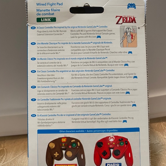 ZELDA Wii U Wired Fight Pad pre-owned very little use. - Picture 6 of 7